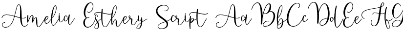 Amelia Esthery Script font