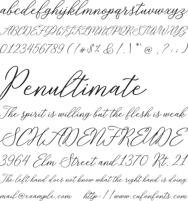 Rosabelia SLDT font preview