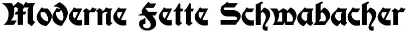 Moderne Fette Schwabacher font