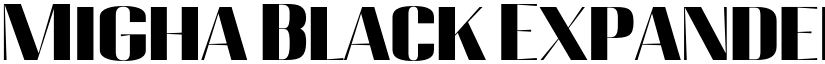 Migha Black Expanded font