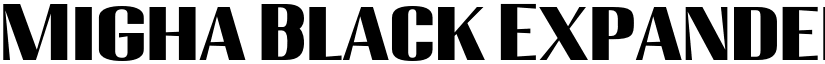 Migha Black Expanded CNTR font