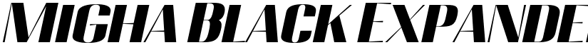 Migha Black Expanded Slant font