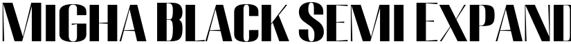 Migha Black Semi Expanded font