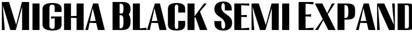 Migha Black Semi Expanded CNTR font