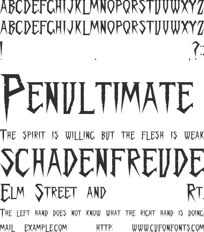 Spykker font preview