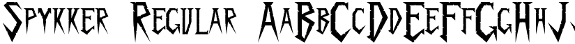 Spykker Regular font