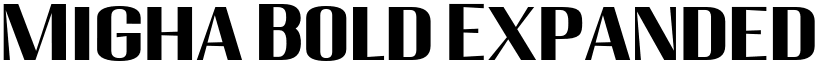 Migha Bold Expanded CNTR font