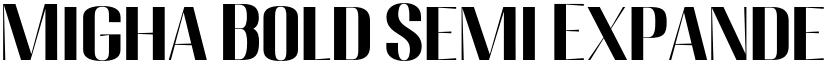 Migha Bold Semi Expanded font