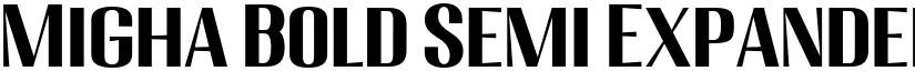 Migha Bold Semi Expanded CNTR font