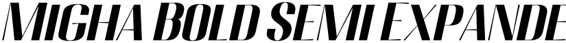 Migha Bold Semi Expanded Slant font
