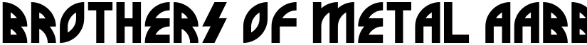 Brothers of Metal font