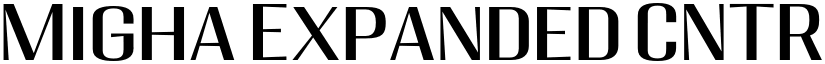 Migha Expanded CNTR font