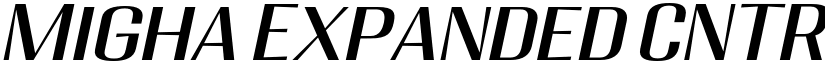 Migha Expanded CNTR Slant font