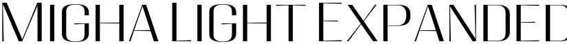 Migha Light Expanded font
