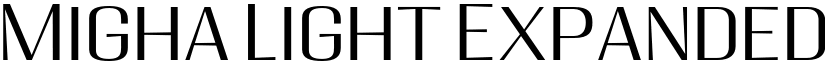 Migha Light Expanded CNTR font