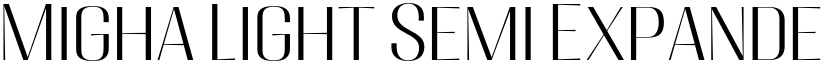 Migha Light Semi Expanded font