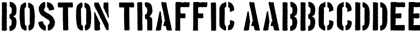 Boston Traffic font