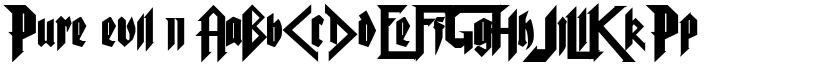 Pure evil 2 font