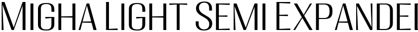 Migha Light Semi Expanded CNTR font