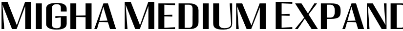Migha Medium Expanded CNTR font