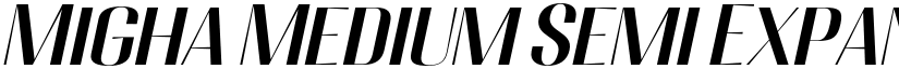 Migha Medium Semi Expanded Slant font