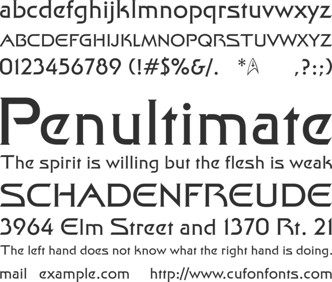Final Frontier font preview