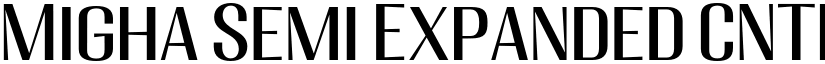 Migha Semi Expanded CNTR font