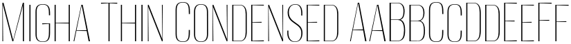 Migha Thin Condensed font