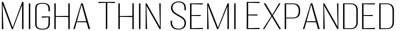 Migha Thin Semi Expanded CNTR font
