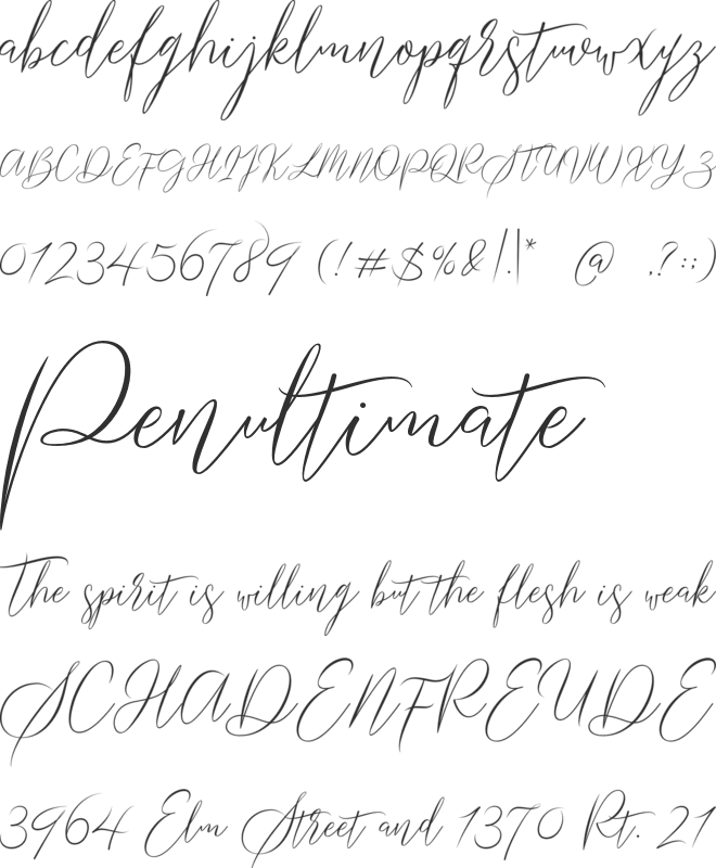 Gredom font preview
