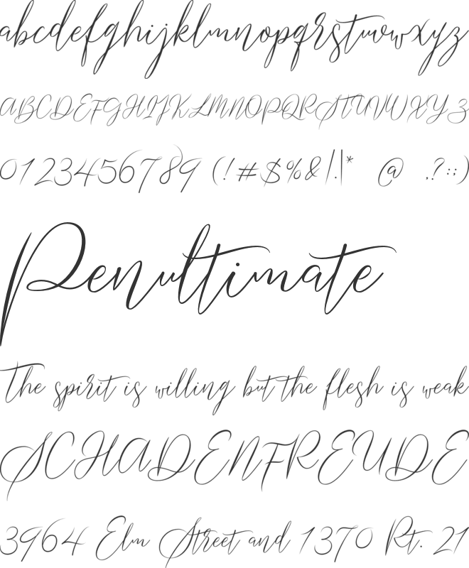 Gredom font preview