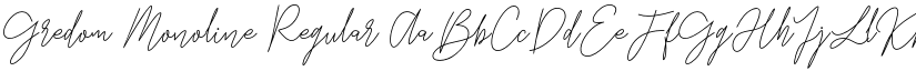 Gredom Monoline Regular font