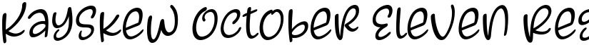 Kayskew October Eleven Regular font