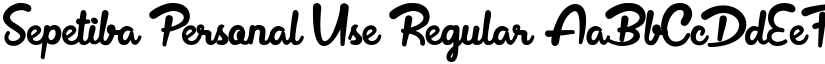 Sepetiba Personal Use Regular font
