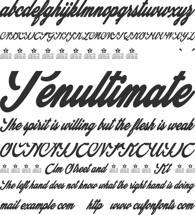 Gingerale Personal Use font preview