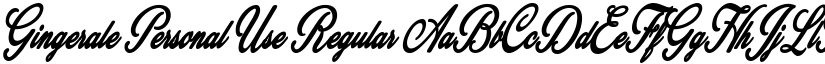 Gingerale Personal Use Regular font