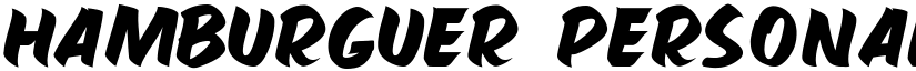 HAMBURGUER PERSONAL USE Regular font