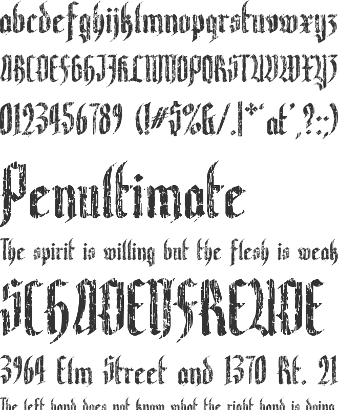 Varaninde font preview