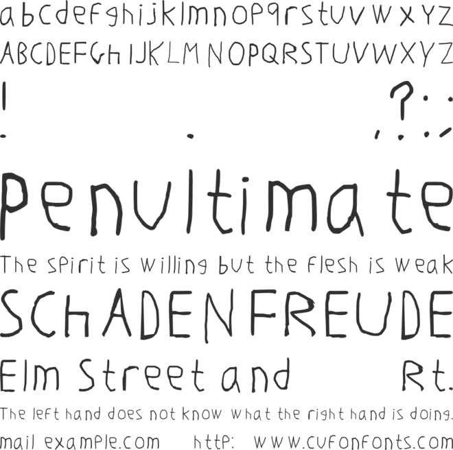 Open1 font preview