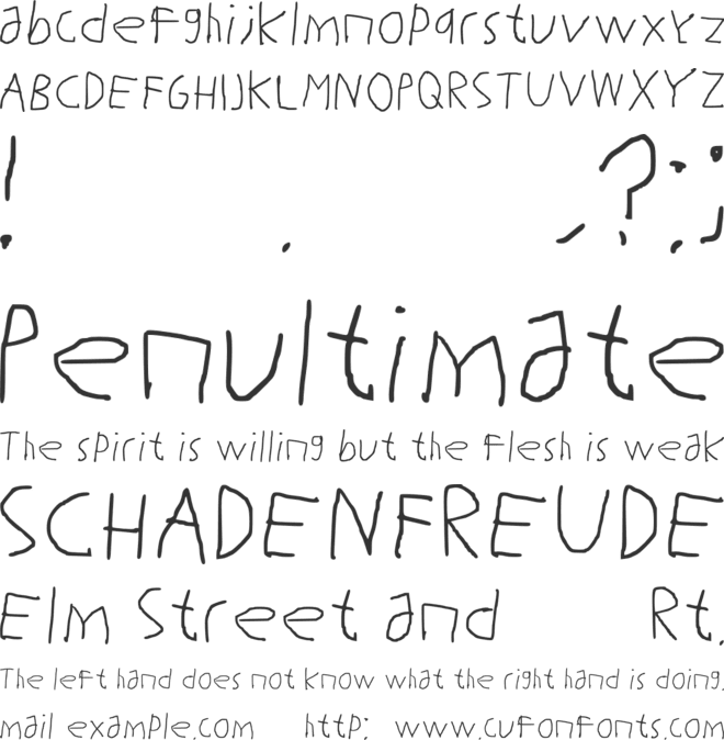 Taquit font preview