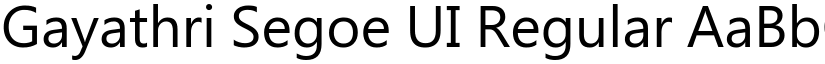 Gayathri Segoe UI Regular font