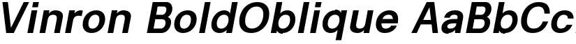 Vinron BoldOblique font