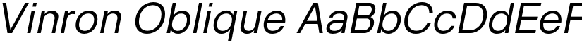 Vinron Oblique font