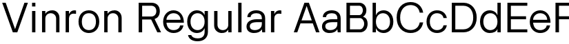 Vinron Regular font