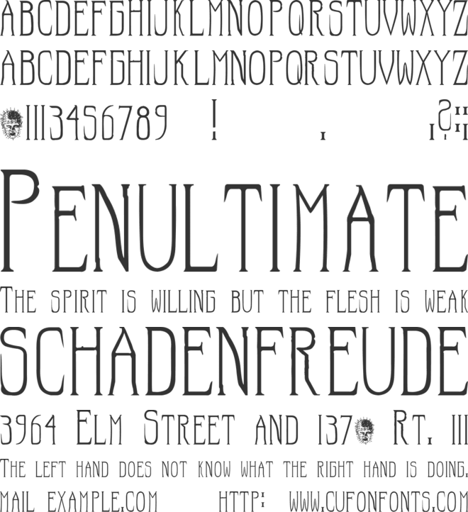 Hellraiser font preview