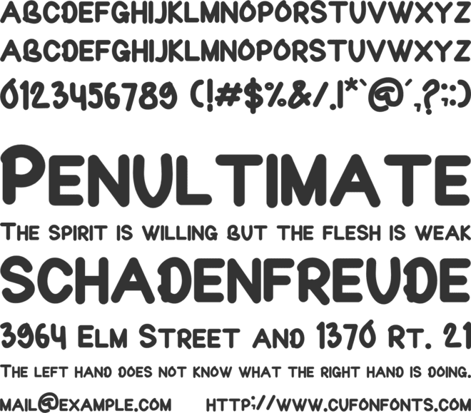 Sun Ghanties font preview