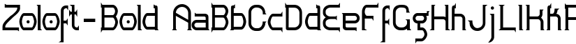 Zoloft-Bold font