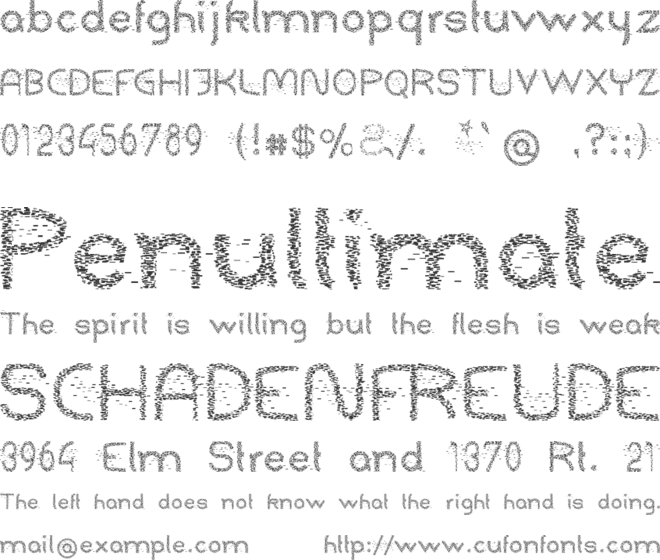 On The Road font preview