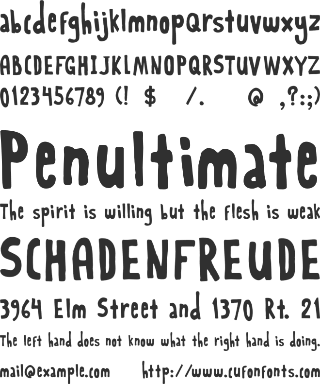 DK Rabbit On The Moon font preview