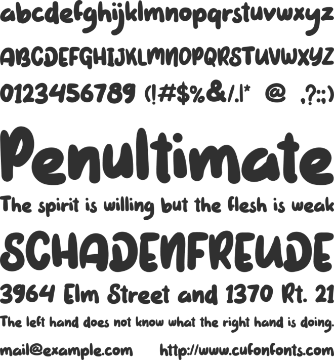 Wadaw Mania font preview